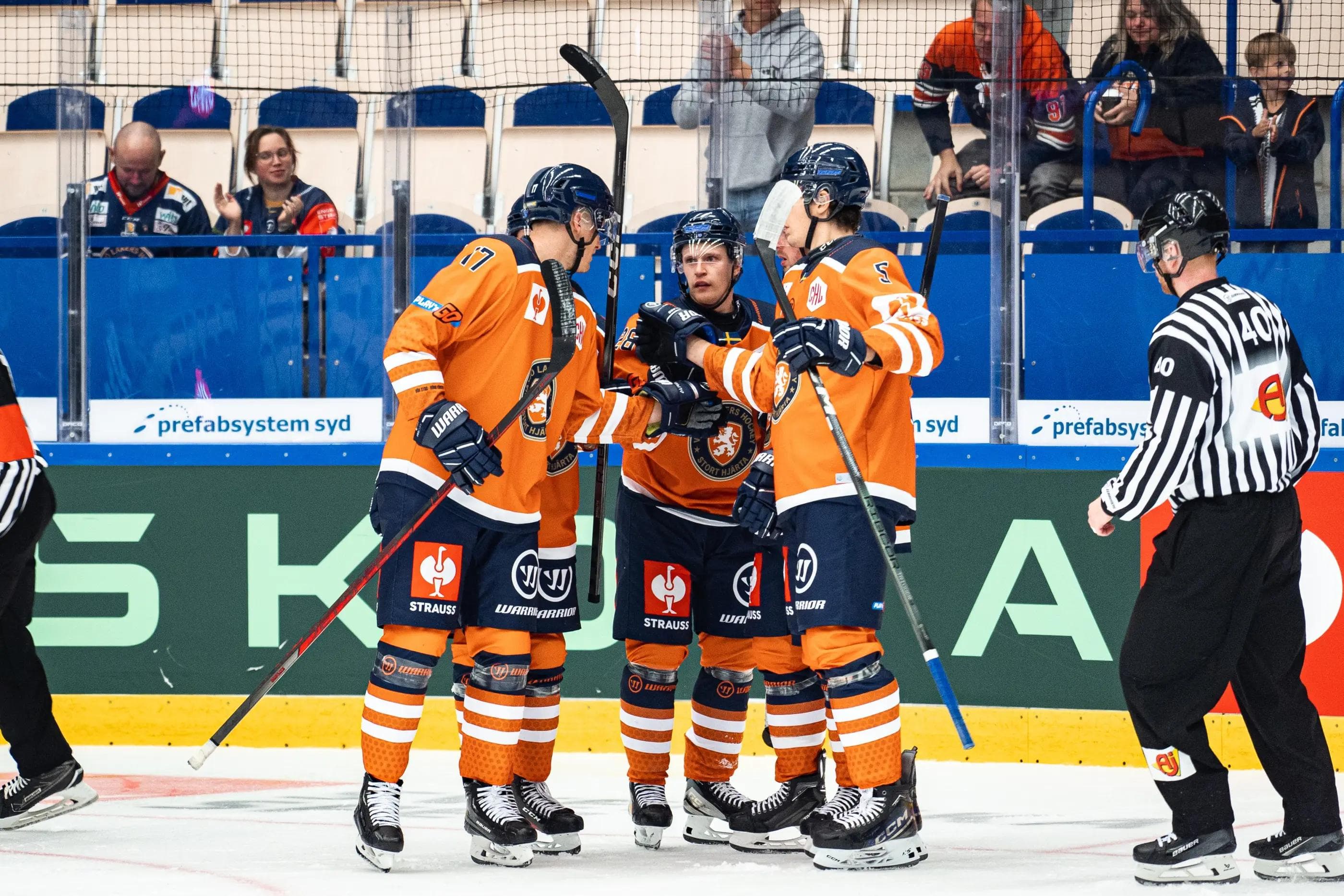 Viel Grund zum Jubeln hatten die Växjö Lakers bisher in der CHL-Saison.
Foto: Albin Welander