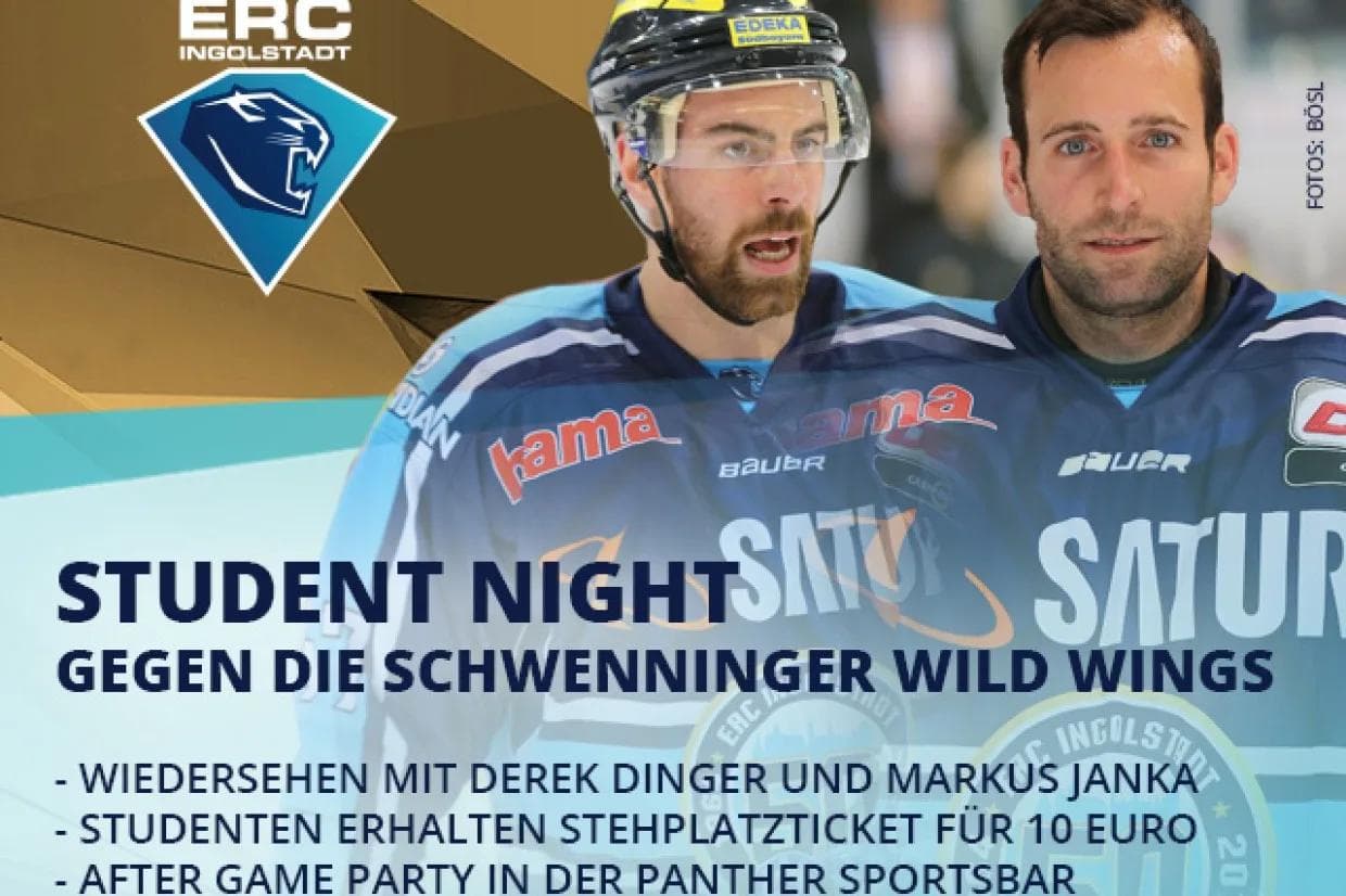 Servus zurück: Am Freitagabend trifft der ERC auf Schwenningen. Die Wild Wings haben zwei Meisterpanther in der Kaderliste.
