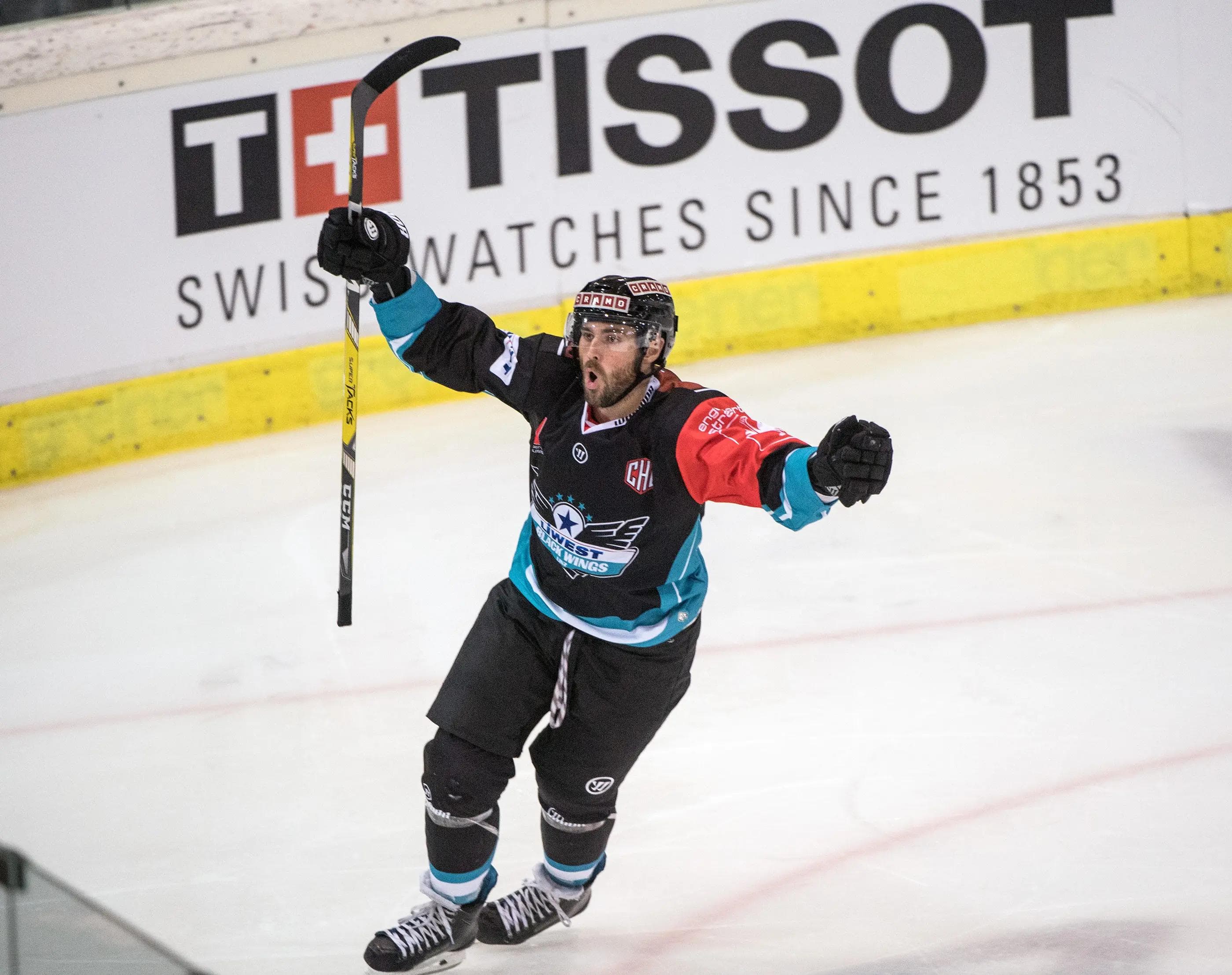 Dan DaSilva (Linz) ist einer der Nominierten. Foto: Black Wings Linz/Champions Hockey League via Getty Images