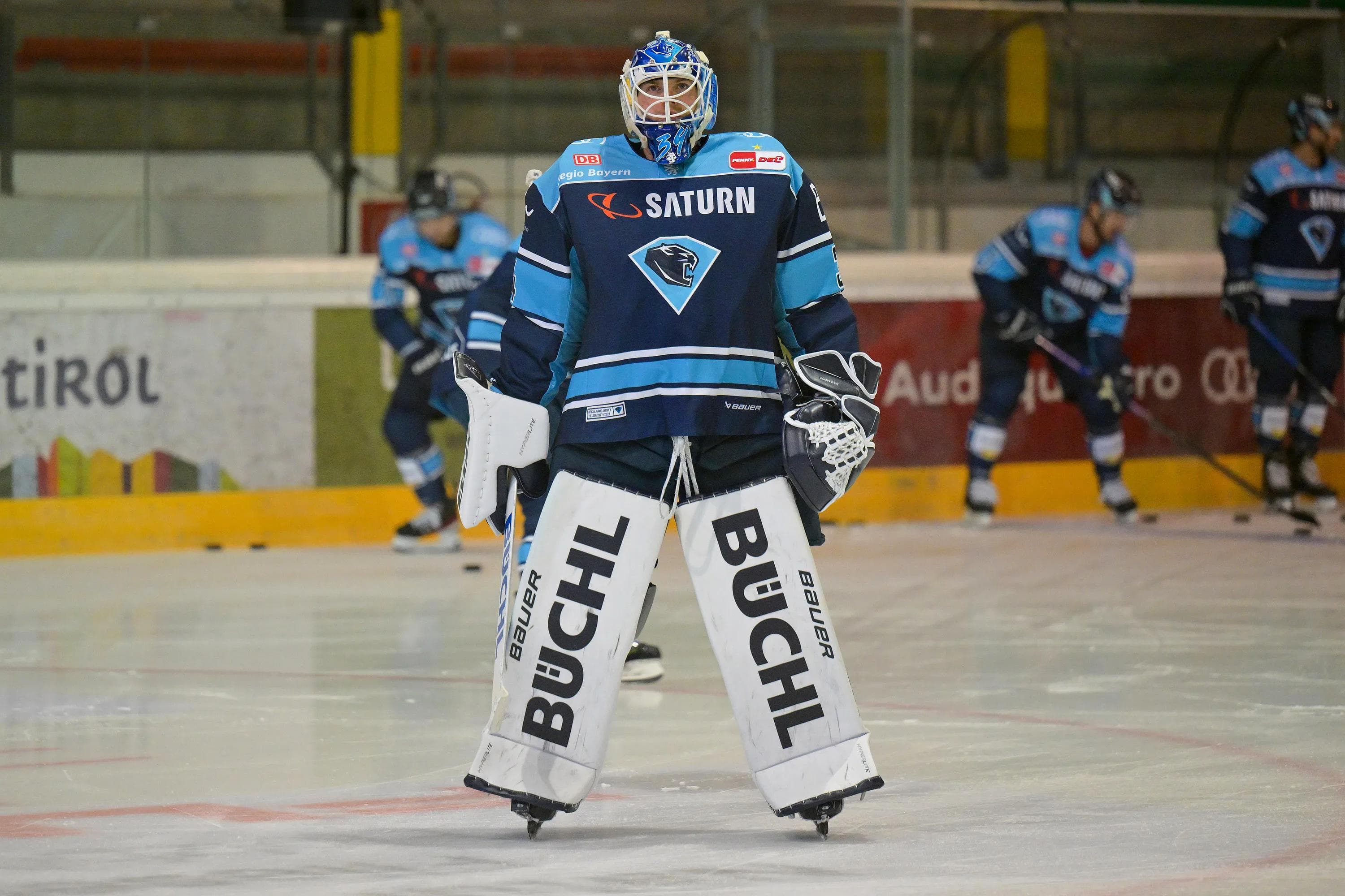 Die Panther um Goalie Michael Garteig sind live bei YouTube zu sehen.
Foto: Johannes Traub/JT-Presse.de