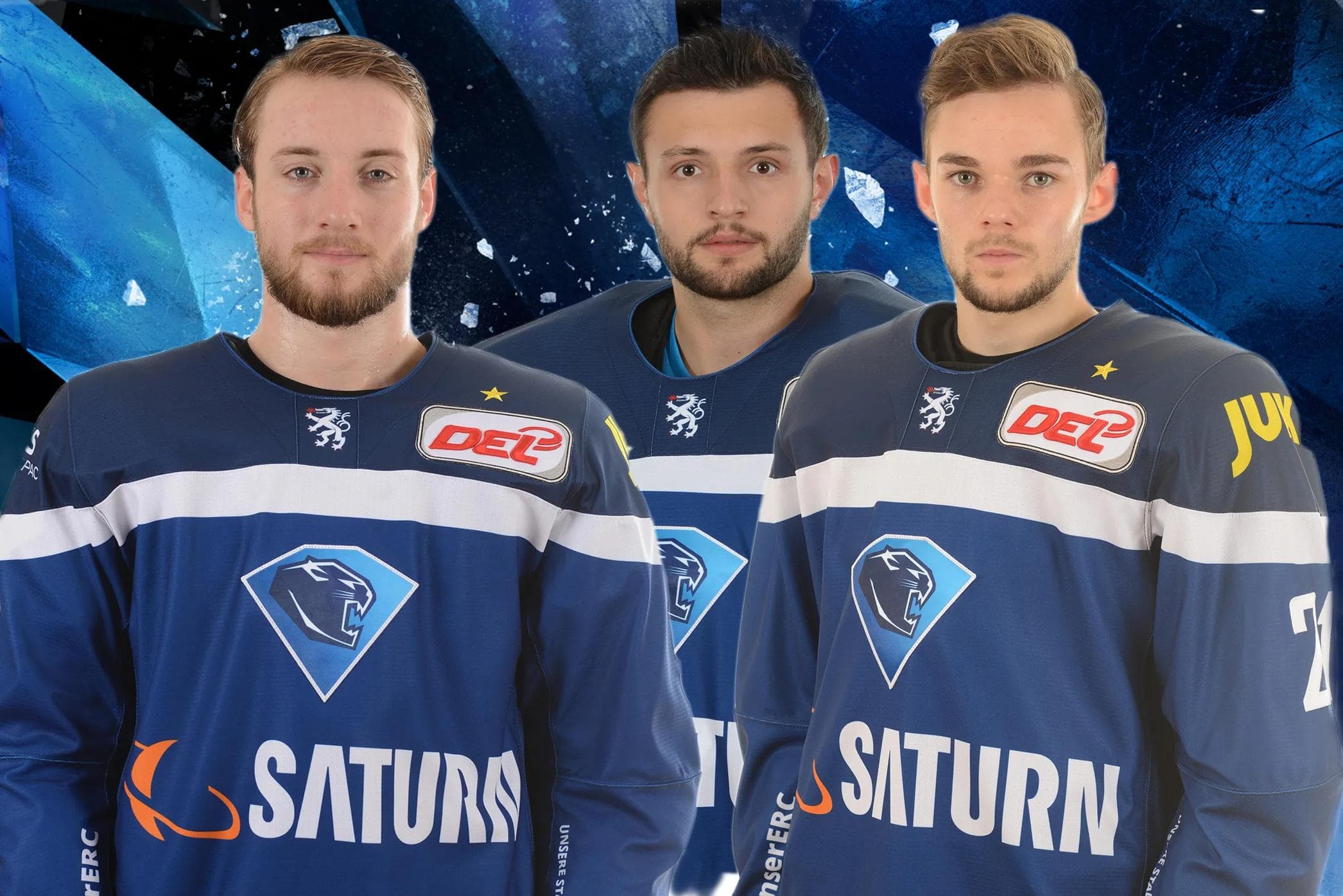 Simon Schütz, Marco Eisenhut und Christoph Kiefersauer (v.l.) waren für Partnerclub Kaufbeuren im Einsatz.