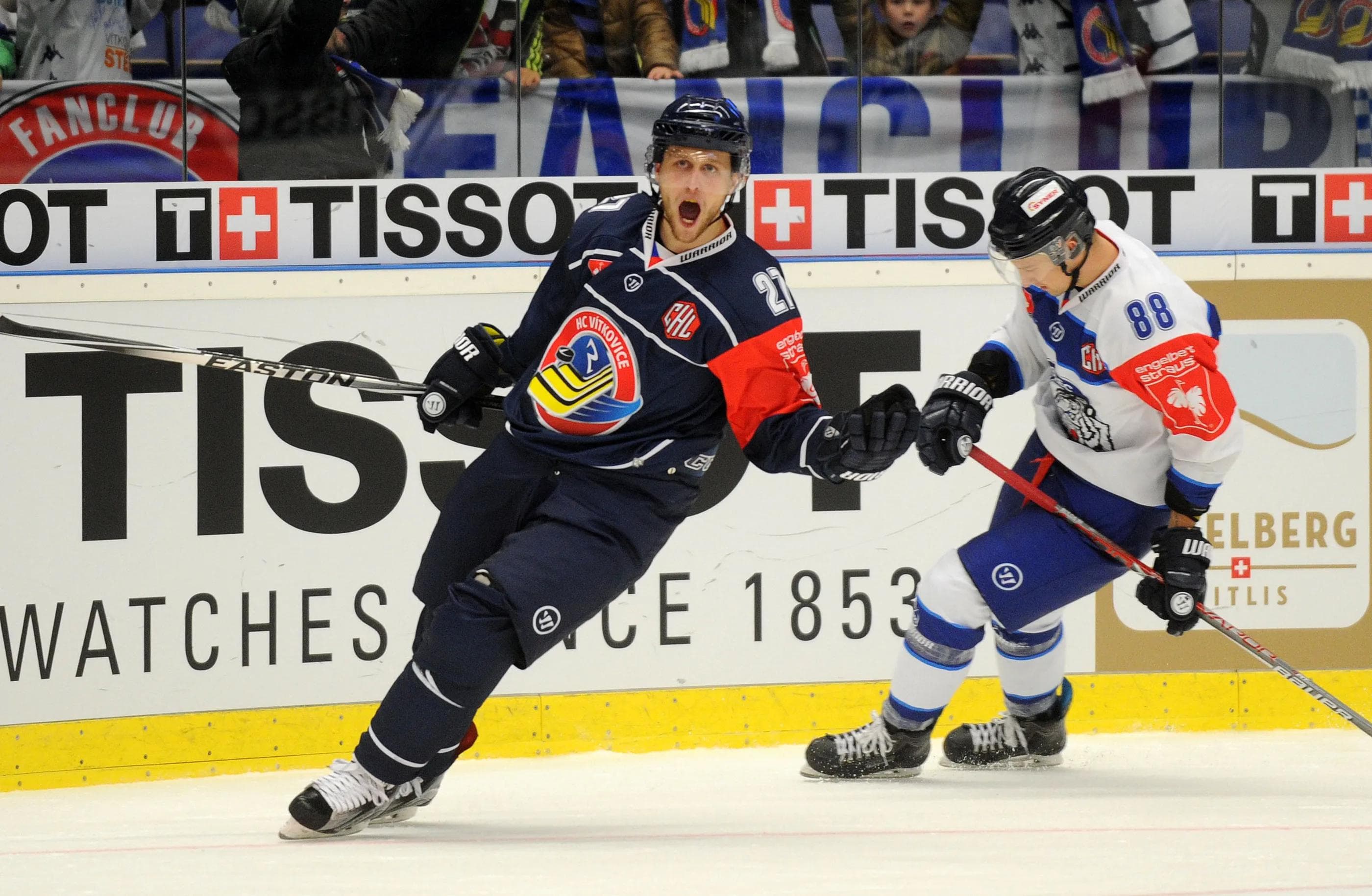Kann man machen: Radoslav Tybor war eben erst zu Vitkovice gewechselt - und schoss sein Team im ersten Spiel in der Verlängerung eine Runde weiter. Foto: Vitkovice Ostrava via Getty Images / Champions Hockey League