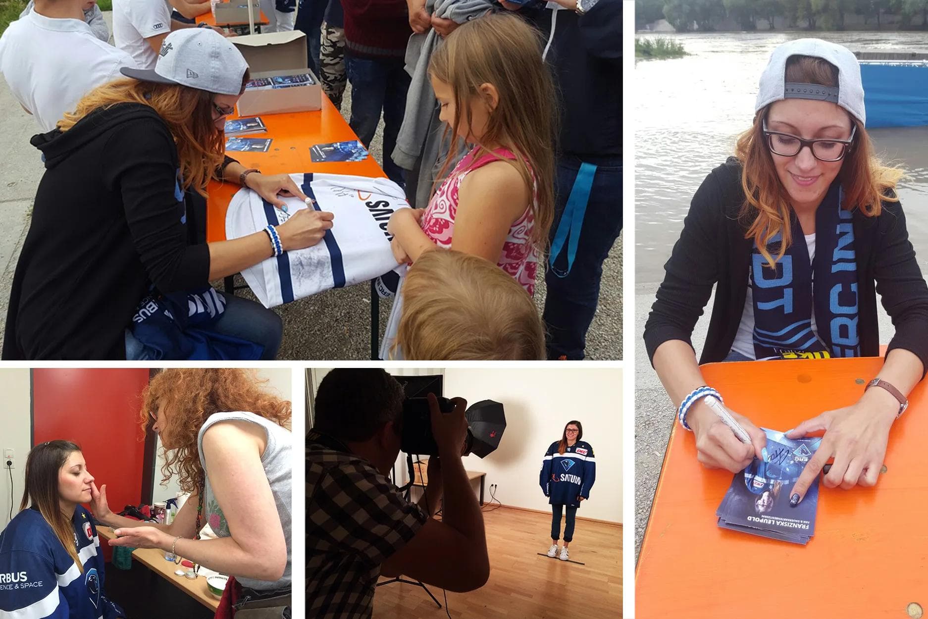 Vorjahressiegerin Franziska hatte viel Spaß beim Photo-Shooting und beim Signieren.