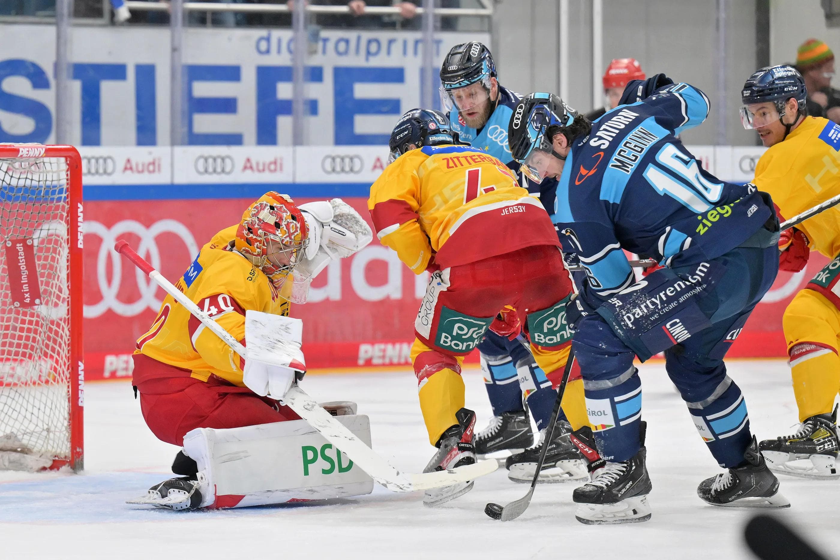 Tye McGinn war mit seinem Doppelpack im vergangenen Heimspiel gegen die DEG der Matchwinner.
Foto: Johannes Traub/JT-Presse.de