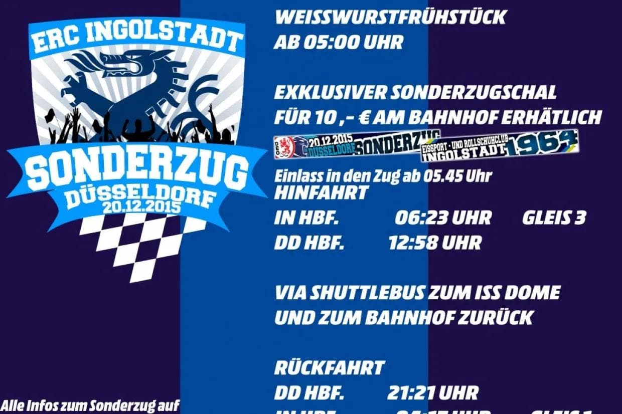 Die Abfahrtszeiten des Sonderzugs im Überblick