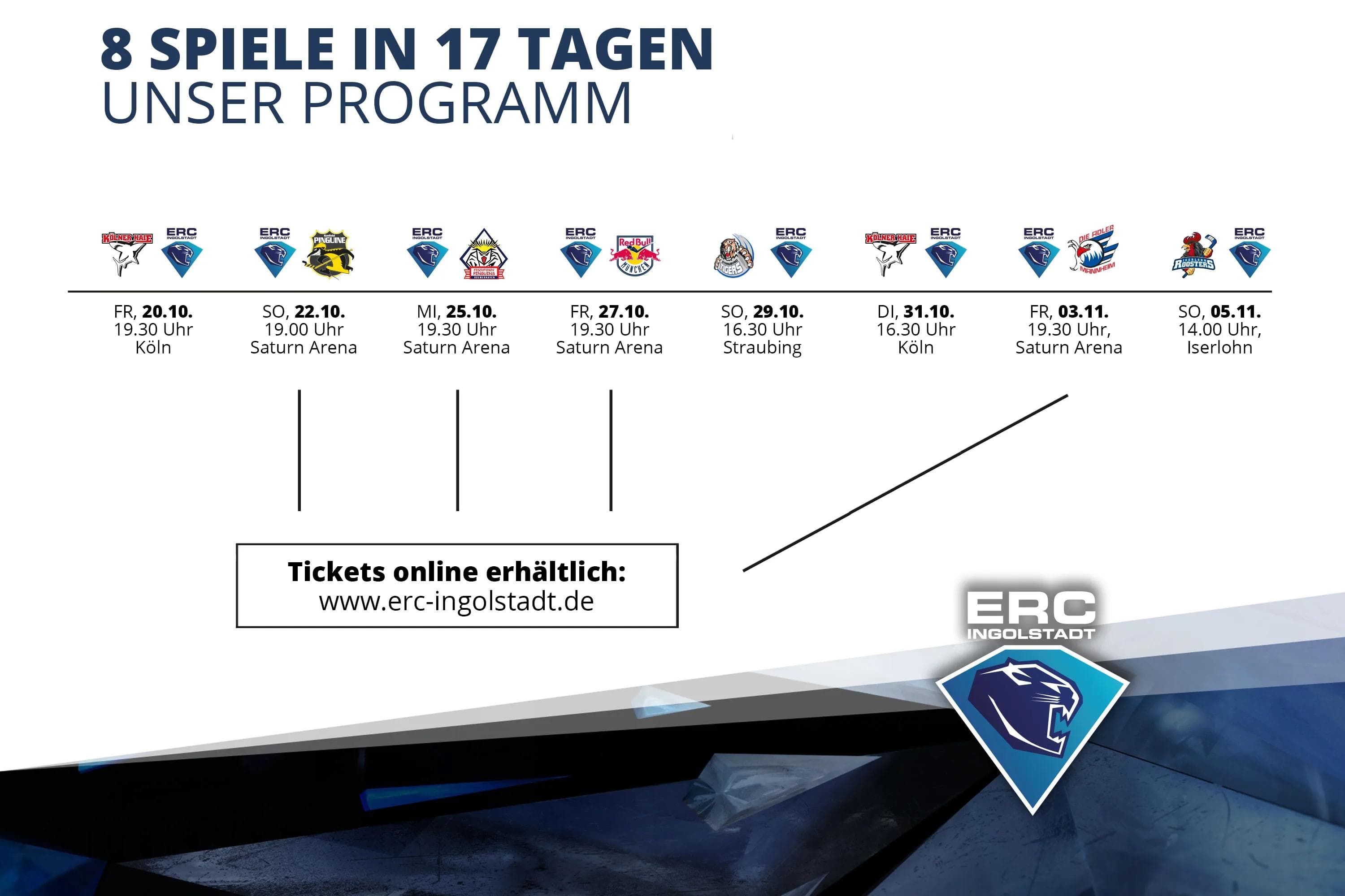 Das steht für die Panther ab Freitag an.