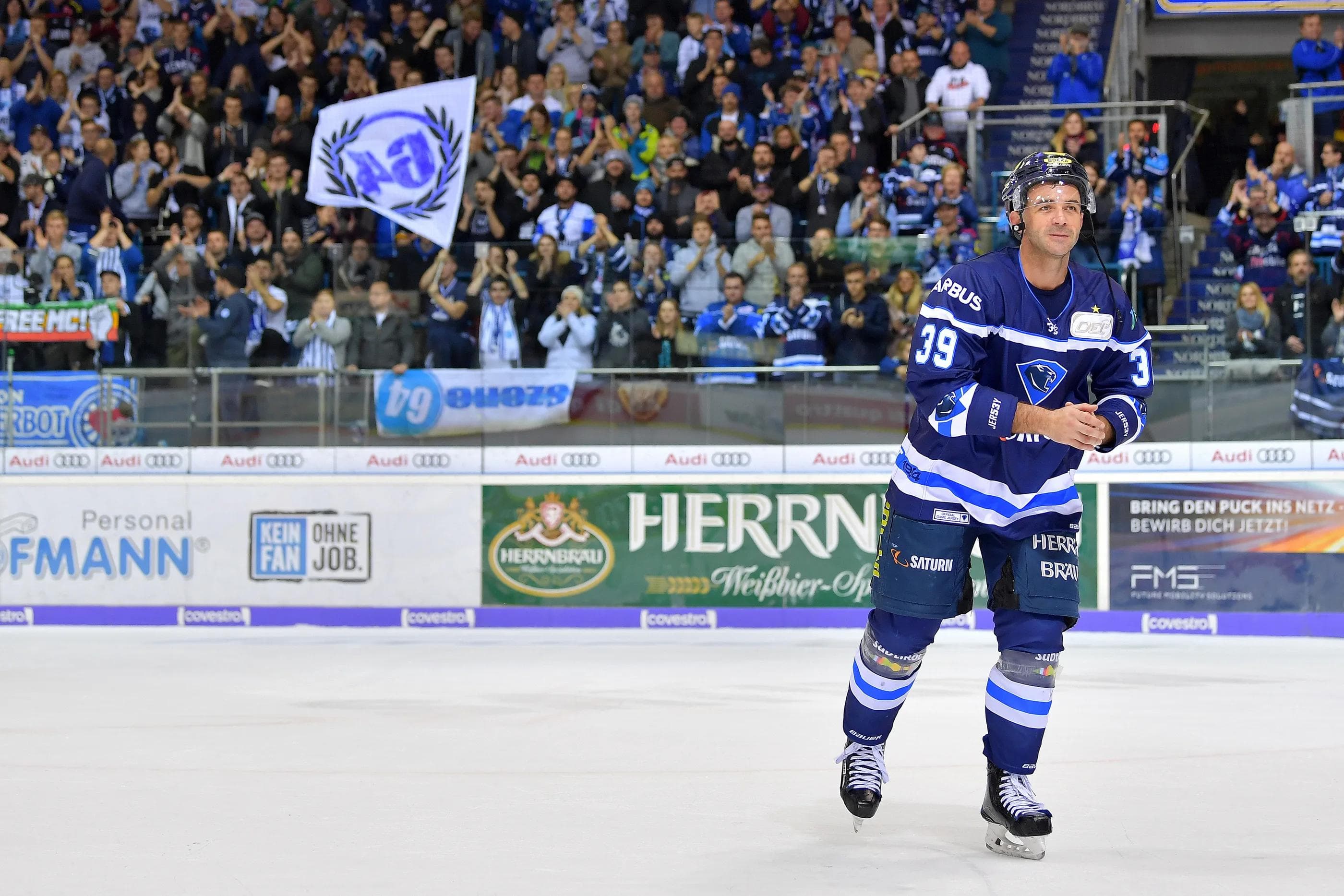 Thomas Greilinger hat sich in elf Jahren als Meisterpanther, Rekordspieler und Clublegende in die Vereinschronik eingetragen.
Foto: Johannes TRAUB / ST-Foto.de