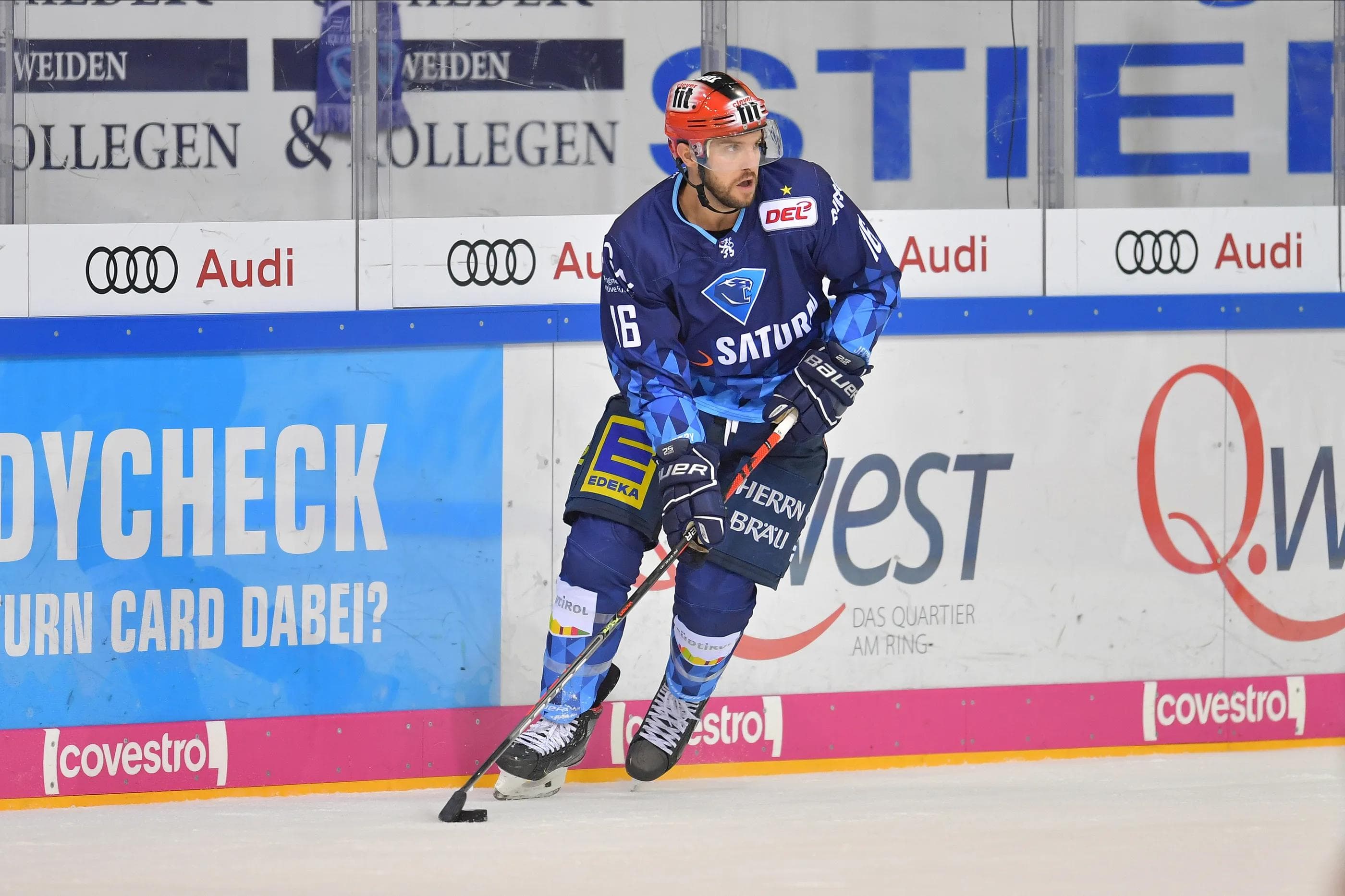 Die Panther um Topscorer Brett Olson wollen morgen gegen Bremerhaven den nächsten Sieg folgen lassen
Foto: Johannes TRAUB / JT-Presse.de