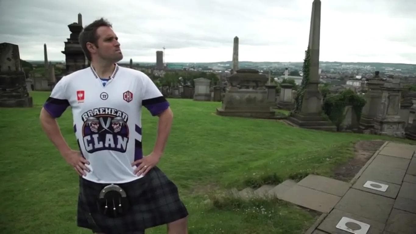 Der schottische Comedian Gerry McLaughlin ist großer Braehead-Fan (Foto: YouTube)