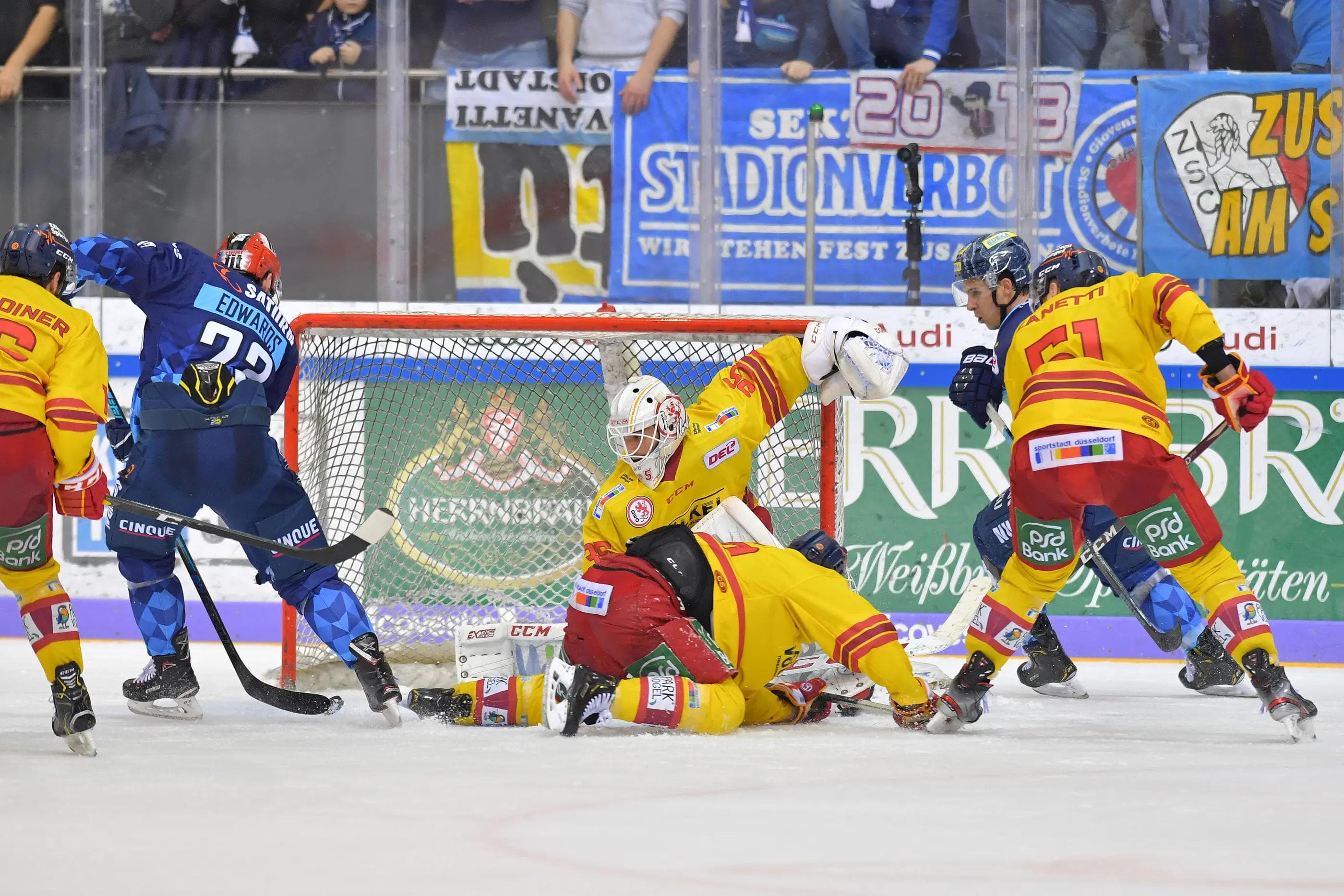 Maury Edwards sorgte mit seinem Tor in der Verlängerung für kollektive Glücksgefühle in der Saturn-Arena.
Foto: Johannes TRAUB / JT-Presse.de