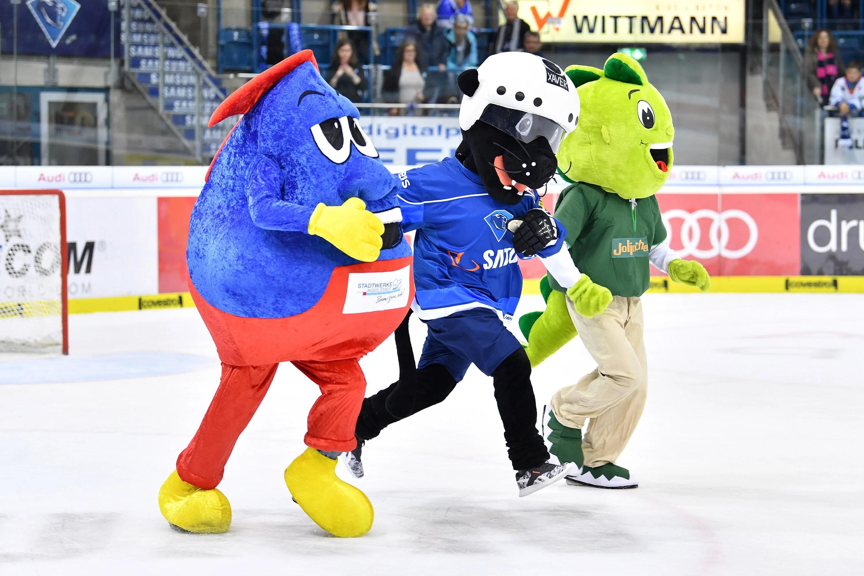 Familienspieltag bedeutet auch: Das lustige Maskottchenrennen kehrt zurück! Foto: st-foto.de / Johannes Traub