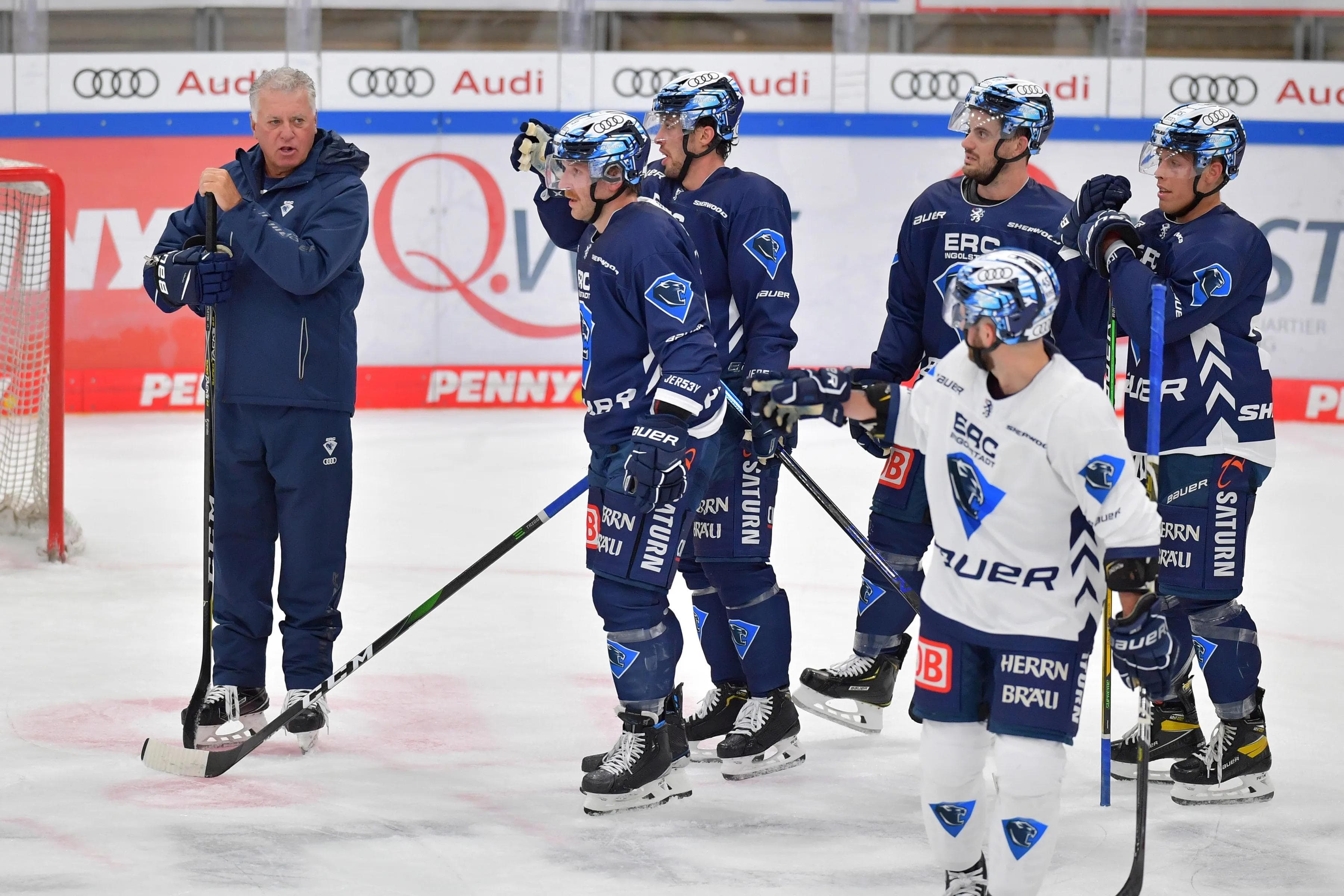Doug Shedden wird seine Mannschaft morgen zu einem Showtraining aufs Eis bitten.
Foto: Johannes Traub/JT-Presse.de