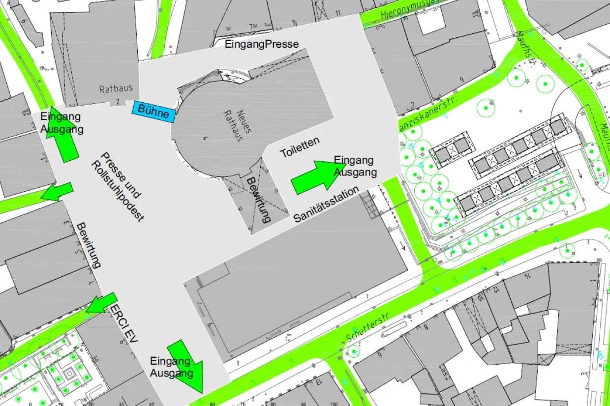Die Übersicht zum Feier-Areal am Rathausplatz.