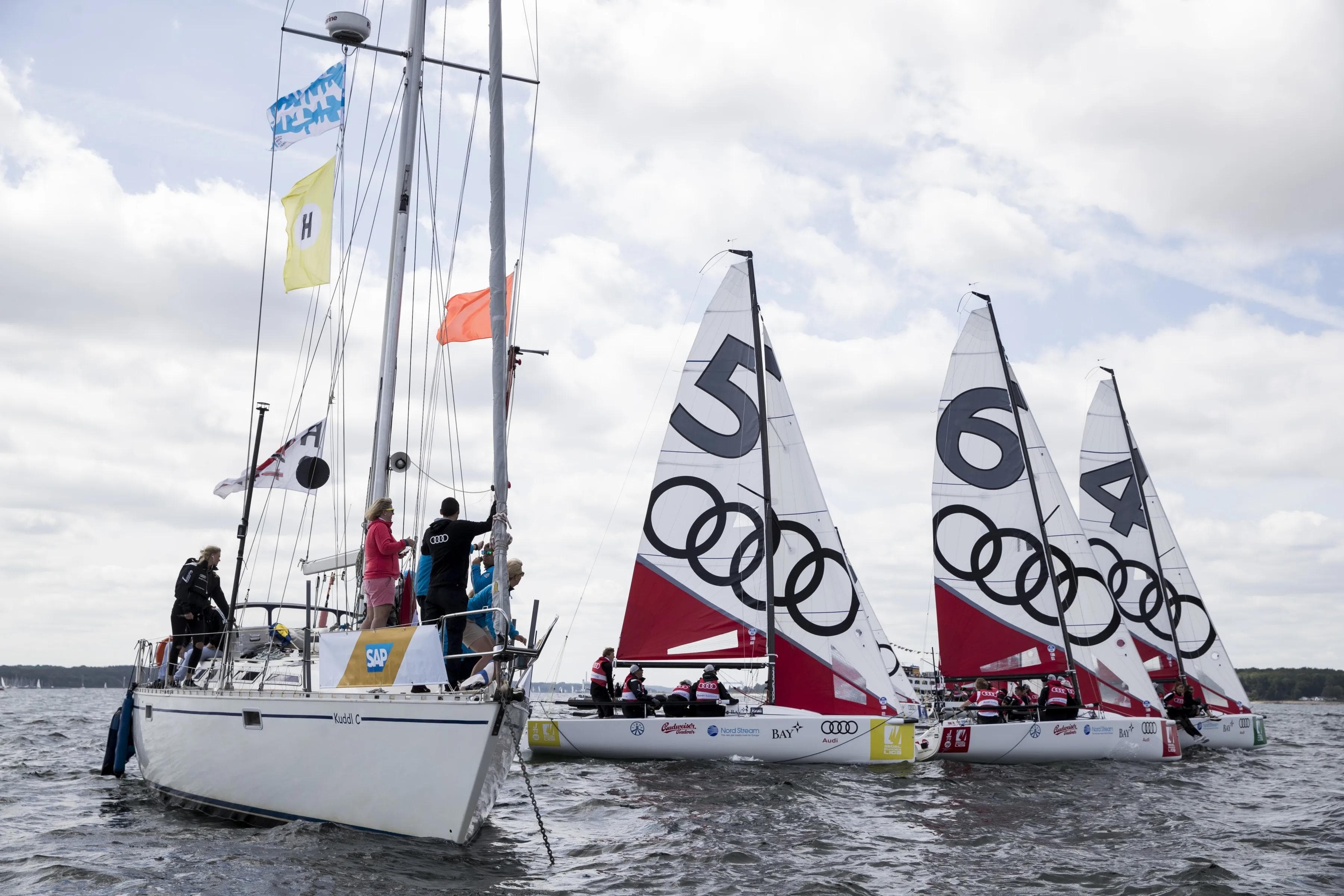 Das "Team ERC" hatte das Boot mit dem Segel Nummer Sechs.
Foto: Audi Sports Communications