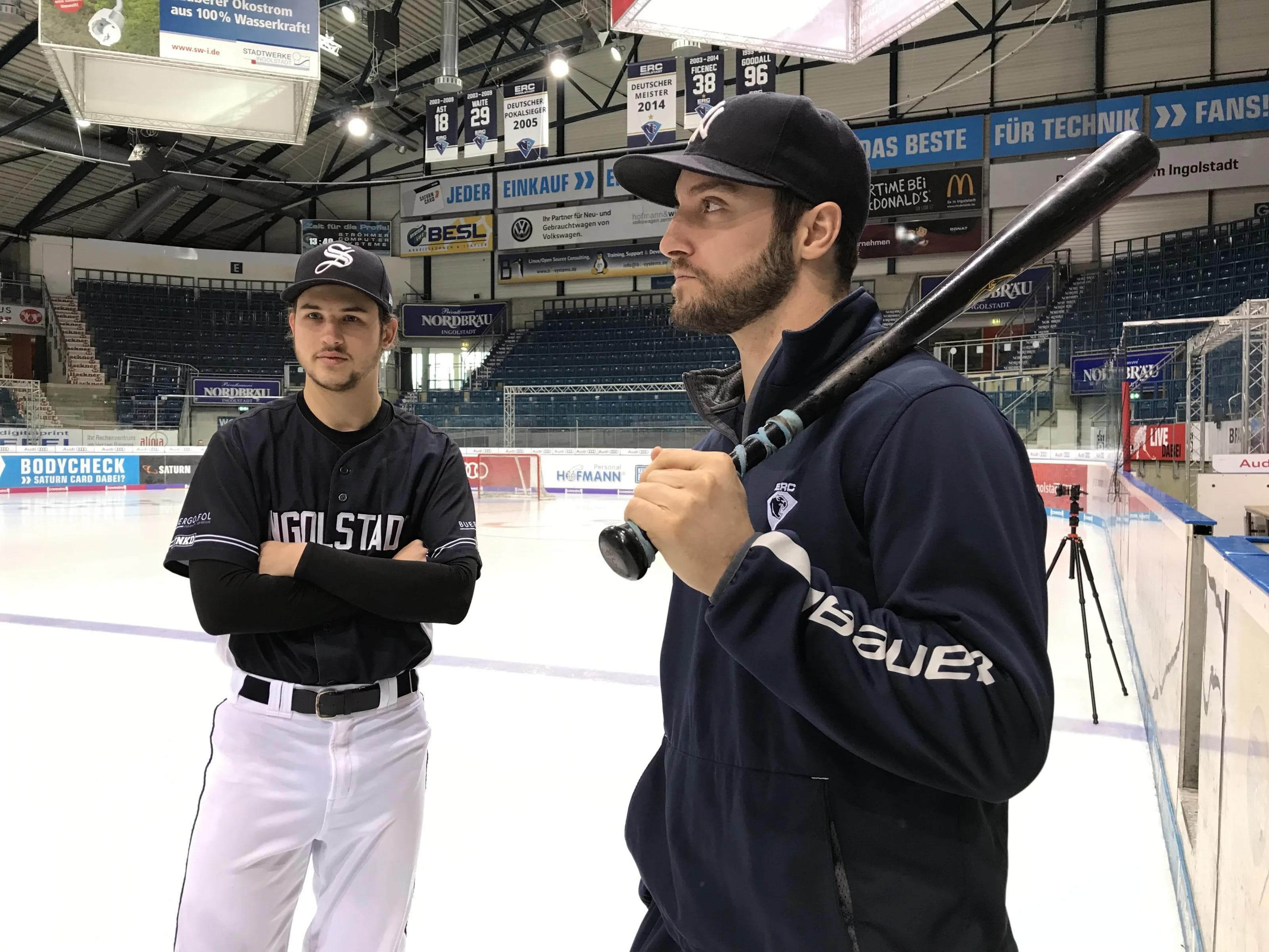 Zwei Sportler, die schnell ins Gespräch kamen. Einer der Punkte: Baseball-Ass Derek Jeter, dessen Karriere Olson verfolgte. Foto: Wimösterer